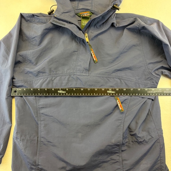 LL Bean Navy Blue Classic Anorak Womens Small Windbreaker 1/2 Zip Hooded Jacket - Picture 9 of 15